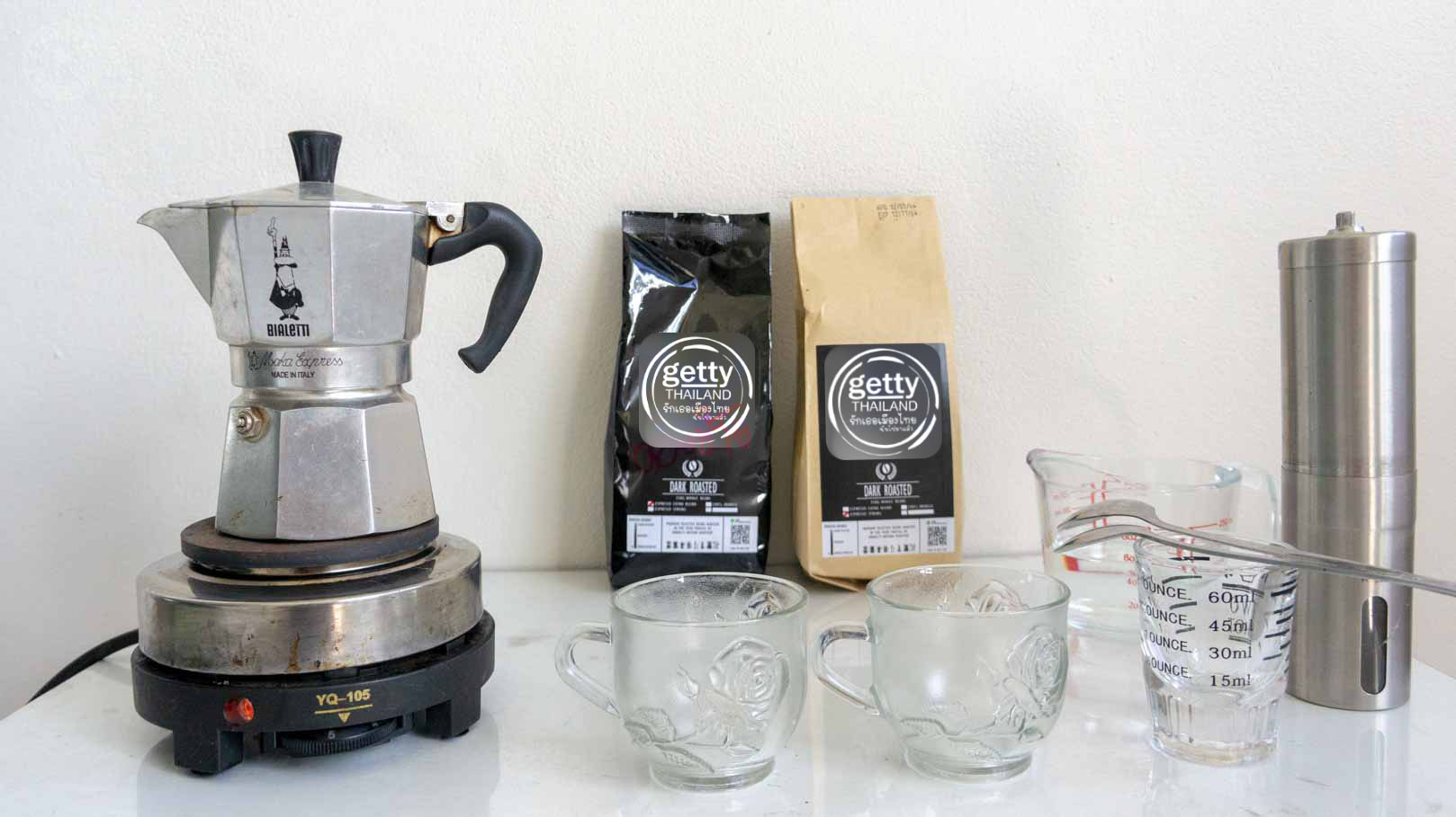กาแฟ เครื่องดื่ม ทำกาแฟกินเอง ร้านกาแฟ moka pot 3 cup อุปกรณ์